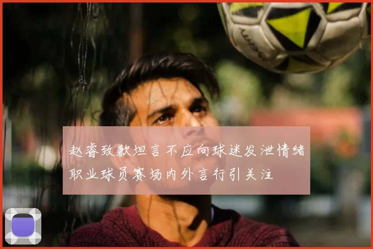 赵睿致歉坦言不应向球迷发泄情绪职业球员赛场内外言行引关注